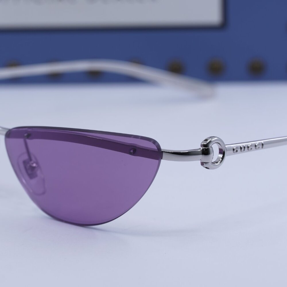 Final Price! Gucci GG1701S 003 Silver/Violet Sunglasses - Picture 2 of 11